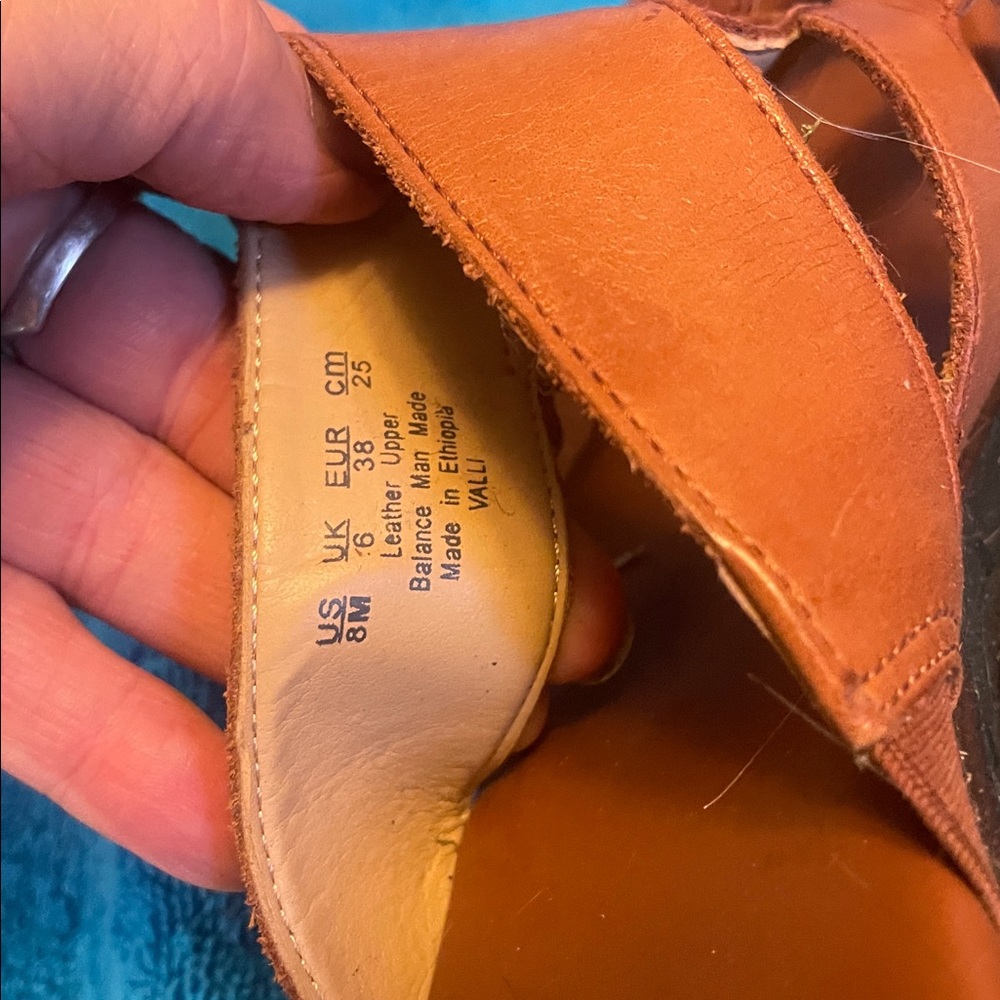 Naturalizer Women's cognac colored wedge slip on. Like new. 2 1/2 inch wedge. - Picture 5 of 5